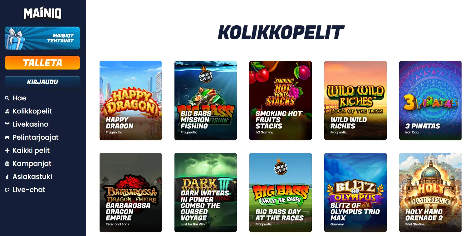 Pelit ja pelityypit – mitä kasinoilla on tarjolla